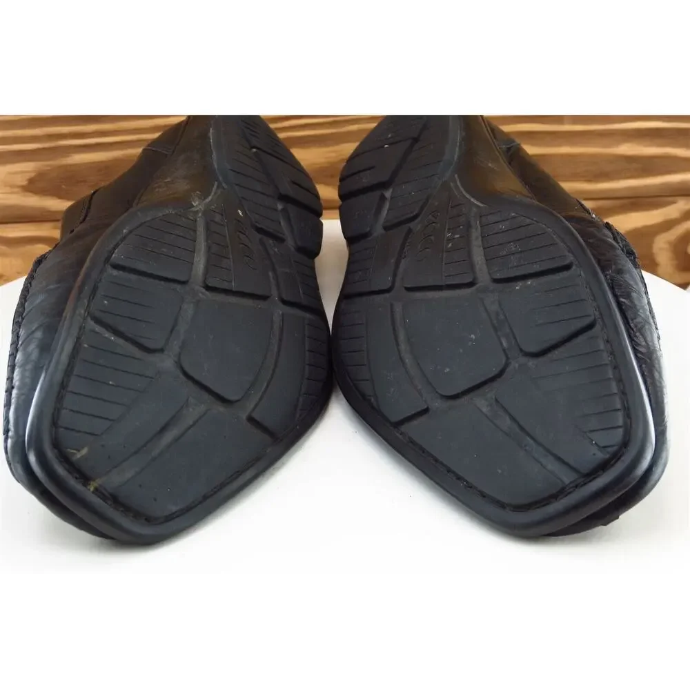 ECCO Shoes Sz 43 M Black Loafer Leather Men‎ 535250